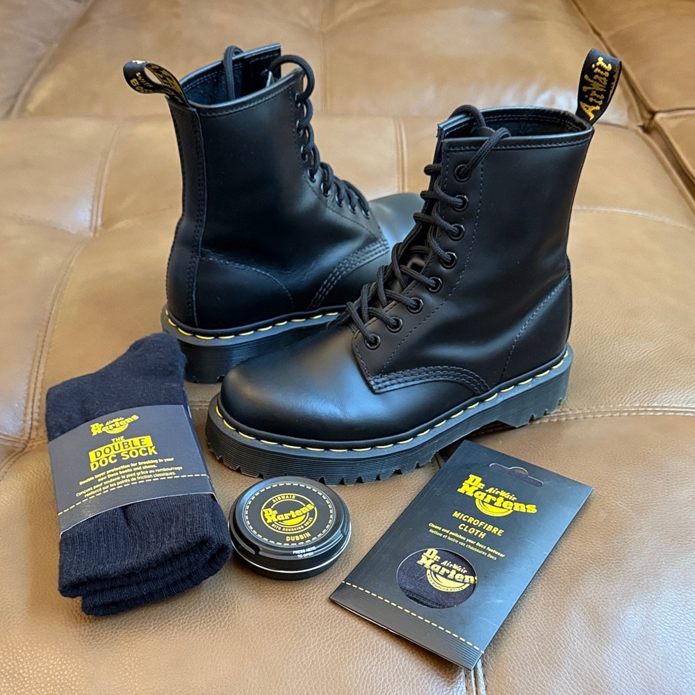 Like New Dr. Martens Black Combat Boots